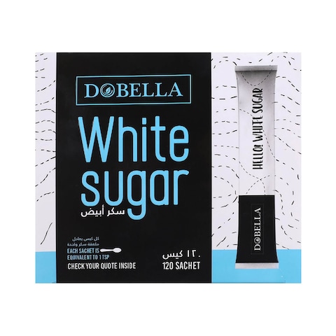 Buy Dobella White Sugar - 5 grams - 120 Sachets in Egypt