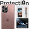 Spigen Liquid Crystal Glitter designed for iPhone 14 Pro case cover - Rose Quartz