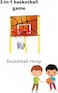 ULTIMAX 3-in-1 Basketball Game Indoor Outdoor Soccer and king shoot Sport Games Children Training Practice Toy Set