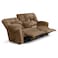American Polo Velvet Double Cinematic Recliner Chair With Cups Holder - Light Brown - American Polo