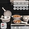 LIFE SMILE-Non-Stick Cookware Set &ndash; Ultimate 13-Piece Stackable Cooking Set &ndash; Induction Cookware Includes Soup Pot, Wok, Saucepan, Crepe Pan, Skillet, Tong &amp; Accessories &ndash; Space Saver &amp; Oven Safe