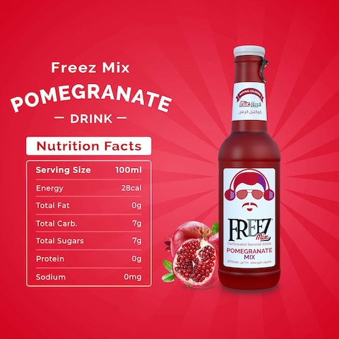 Freez Mix Carbonated Flavored Drink Pomegranate Mix 275ml