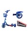 Generic 3-Wheel Kick Scooter With Storage Basket In Front Blue For Kids Fun Time 60X68X17cm