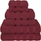 Towel Set Luxury Hotel Quality 600 GSM 100% Genuine Combed Cotton, Super Soft &amp; Absorbent Family Bath Towels 6 Piece Set - 2 Bath Towels, 2 Hand Towels, 2 Washcloths - Burgundy Red