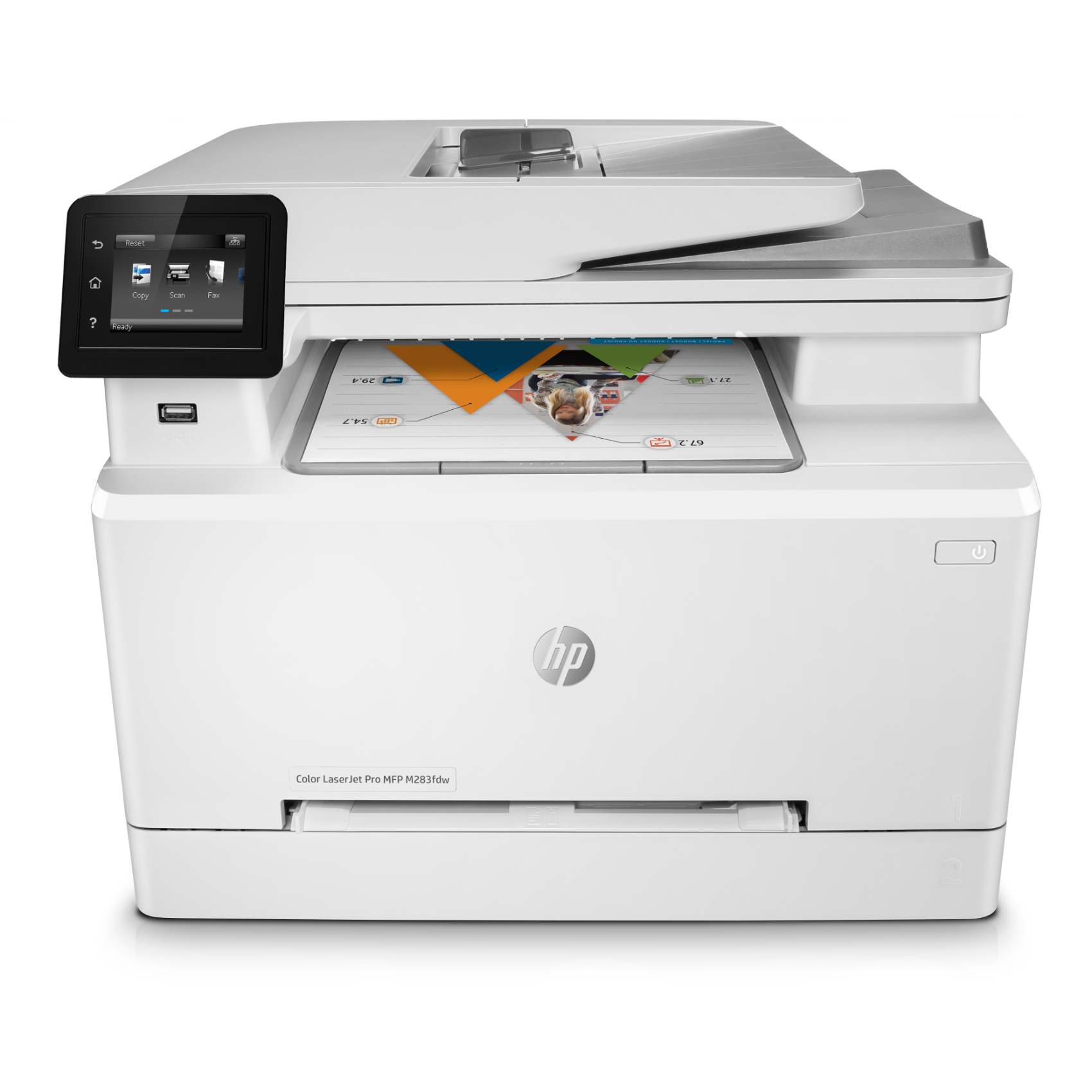 HP Color LaserJet Pro MFP M283fdw Copy Scan Fax - White [7KW75A]