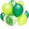 Party Time 20-Pieces 12&quot; Safari Theme Party Balloons Set of Green, White Latex Balloons &amp; Green Marble Balloon Decoration For Safari Birthday Party Decoration - Party Supplies