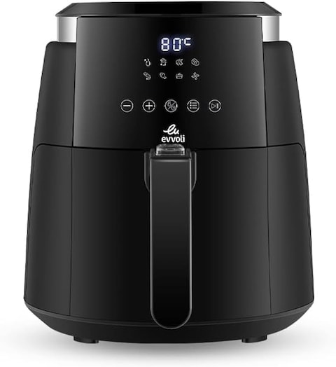 Evvoli Digital Air Fryer 4 Liters No Pre-Heat Needed No-Oil Frying Fast Crispy And Healthy Digital Temperature Control - EVKA-AF4008D