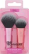 Real Techniques Mini Brush Duo For Foundation Blush 2 Piece Set