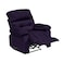 In House Velvet Classic Recliner Chair - Dark Purple - NZ60