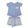Ladies Short Set Light Blue Medium