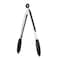 Generic-Food Tongs Stainless Steel Kitchen Snacks Clip Safety Silicone Handle Anti-scalding Bread Tong Salad Tool Cooking Bacon Barbecue Toast Clamp