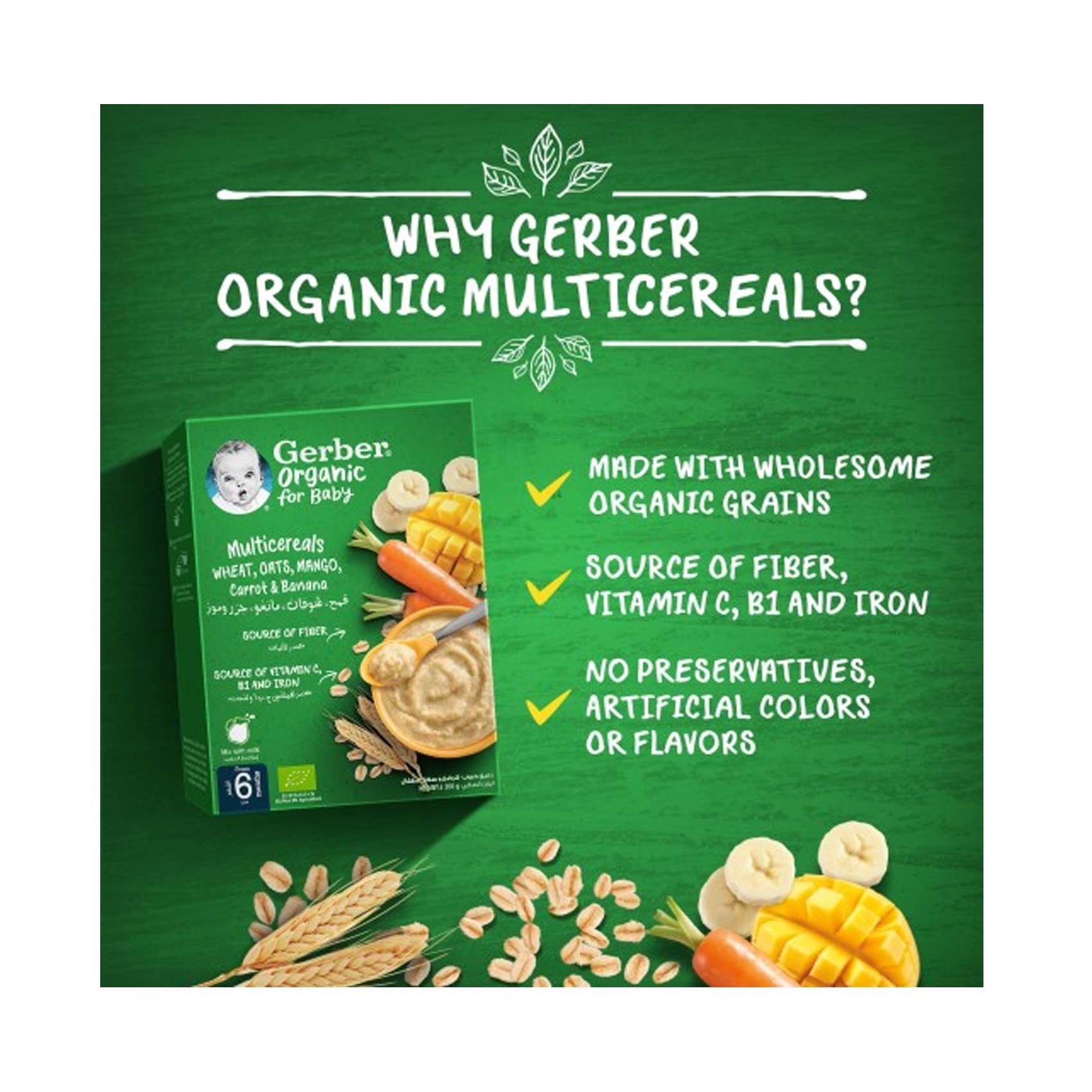 Gerber Organic Oatmeal Baby Cereal Made From Oats Gerber Cereal