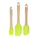 Royalford Silicon Spatula With Wooden Handle, Rf10273, Heat Resistant Non-Stick Flexible Scrapers Baking Mixing Tool, Baking &amp; BBQ, Easy To Clean Food Spatula
