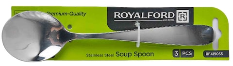 ROYALFORD STEEL SOUP SPOON 3PCS