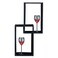 Square Wall Shelf Black Pack of 2