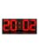 Generic Modern Digital LED Wall Clock Table Desk Night Electric Clock Alarm Watch Multi-Functional LED Clock 24 Or 12 Hour Display Red 22.5*22.5*22.5cm
