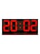 Generic Modern Digital LED Wall Clock Table Desk Night Electric Clock Alarm Watch Multi-Functional LED Clock 24 Or 12 Hour Display Red 22.5*22.5*22.5cm