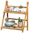 Aiwanto Storage Rack Wood Folding Plant Stand Pot Display Stand Rack for Indoor Outdoor Home Decoration Storage Shelf Storage Organizer