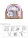 5PCS Unbreakable Kids Plate and Bowl Set for Healthy Mealtime, Bamboo Children Dishware Set with Plate, Bowl, Cup, Fork and Spoon, BPA Free Dishwasher Safe, Sheep
