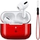 Monocarbon Real Carbon Fiber For Airpods Pro 2nd Generation Case (2022) Airpods Pro 2 Case Cover With Lanyard - Glossy Red