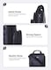 PARA JOHN Vertical Slipcase Secure Business Professional Multi-Purpose Travel Laptop Bag with Hideaway Handles, Cross Shoulder Strap, Protective Padding  / Office Bag / Macbook Bag / Backpack