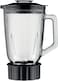 KENWOOD Glass Blender 800W Smoothie Blender/Smoothie Maker 2L with Glass Grinder Mill, Meat Grinder/Chopper Mill, Ice Crush Function BLP44.270SS Silver
