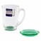 Luminarc New Morning Glass Mug With Lid Green 320 ml