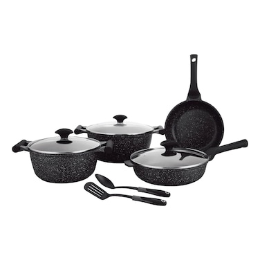 Prestige Essentials Cookware Set Black 9 PCS