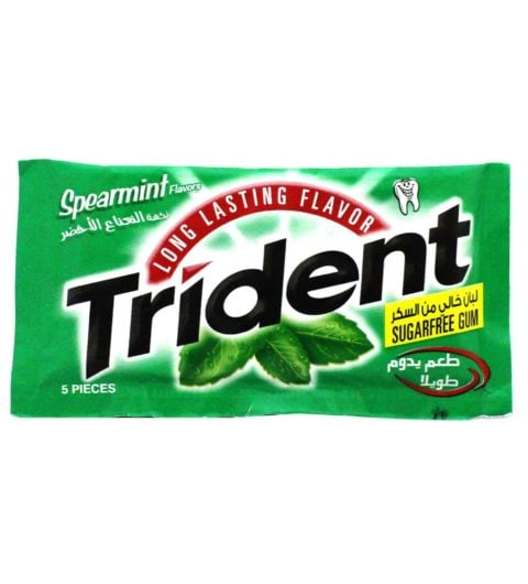 Trident Spearmint Flavored Chewing Gum - 5 Count