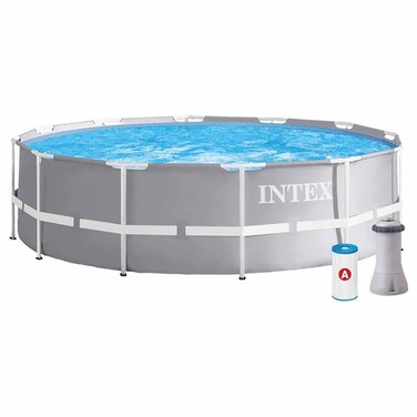 انتكس مجموعة حمام سباحة مرتفع عن الارض بإطار - 366 * 99 سم