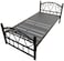 Karnak Heavy Duty Single Metal Steel Bed Dimension 90x190 Centimeters Black