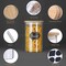 1CHASE Borosilicate Glass Jars With Bamboo Lids, Glass Food Storage Jars With Wood Lids For Pantry-4 Pcs Set (2200ml/ 1200ml/ 750ml/ 500ml)