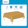 Markq Plastic Tablecloth for Rectangle Table 54" x 72" Disposable Table Cover for Bridal Shower Wedding Birthday Party Decorations (Gold)