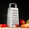 Royalford Stainless Steel 4 Side Grater, 9 Inch, RF10292 Grate, Slice And Zest Sharp Blade &amp; Easy Grip Handle Best For Parmesan Cheese, Vegetables, Ginger, silver