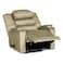 In House Velvet Rocking &amp; Rotating Recliner Chair With Storage Box - Dark Ivory - AB07