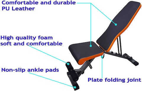 H Pro Sit Up Workout Incline/Decline Bench, Adjustable Bench For Home &amp; Gym Workout