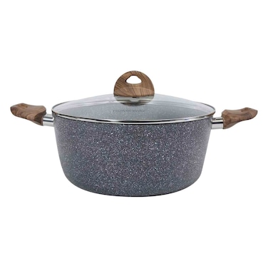 HW MRBL CASSEROLE W.LID 28CM