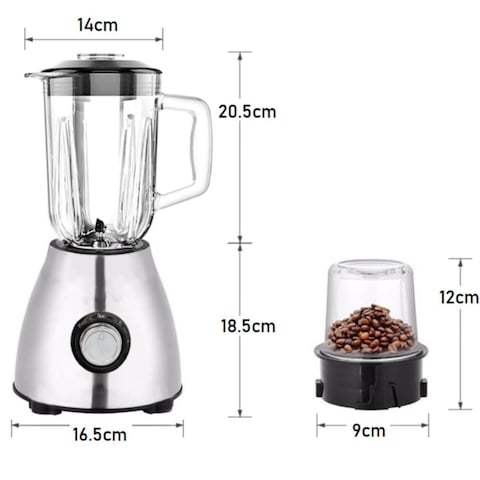 2 in 1 Professional Stainless Steel Super Power Blender, Ice Crusher Fruits Juicer Machine Electric Blender Mixer Smoothies Ice Crusher Mixer Juicer 2600W
