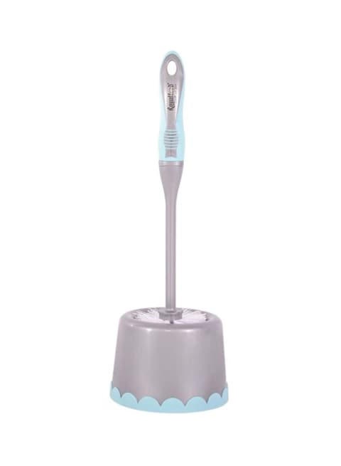 Royalford Plastic Toilet Brush Grey/Blue 39X14X14Cm