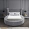 In House Lotus Velvet Bed Frame - Queen - 200x150 cm - Gray