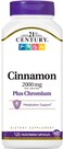 21st Century, Cinnamon Plus Chromium, 2000 mg, 120 Vegetarian Capsules