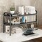 GStorm Multifunctional 2 layer kitchen under sink organizer, multi specification 2 layer expandable under sink organizer Suitable for bathroom kitchen cabinet storage (Black)