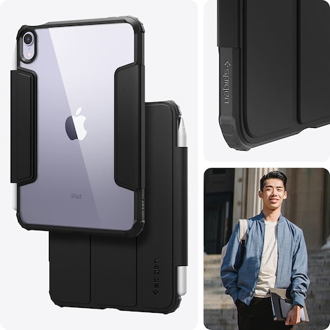 Spigen Ultra Hybrid Pro designed for iPad Mini 6 case cover (2021) - Black