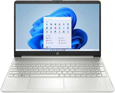 HP Laptop 15S-FQ5141NE, Intel Core i3-1215U, 4GB RAM, 256GB SSD, Windows 11, 15.6&quot;, Natural Silver, English-Arabic Key Board-International Version