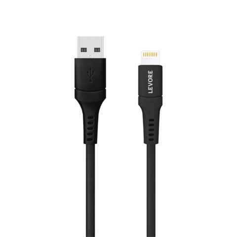 Levore USB to Lightning Cable MFI Certified TPE 1.8m - Black