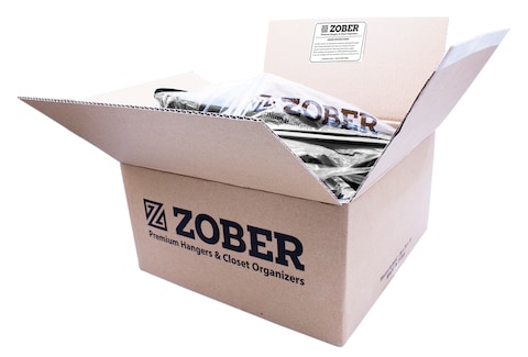 ZOBER Nonslip Velvet Hangers - Suit Hangers (100-pack) Ultrathin Space-Saving 360-Degree-Swivel Hook Strong and Durable Clothes Hangers Hold Up-to 10 lb, for Coats, Jackets, Pants, &amp; Dress Clothes