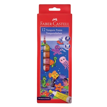 Faber Castell 370530 Tempera Paint Tubes 12 Piece
