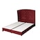 In House Oslo Velvet Bed Frame - Queen - 200x140 cm - Burgundy