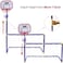 FITTO 2in1 Basketball Hoop Kids Soccer Gate Sports Outdoor Sports Game Toy with Ball