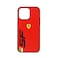 Ferrari Pu Leather Case With Printed Big Sf Logo For Iphone 14 Pro Max Red
